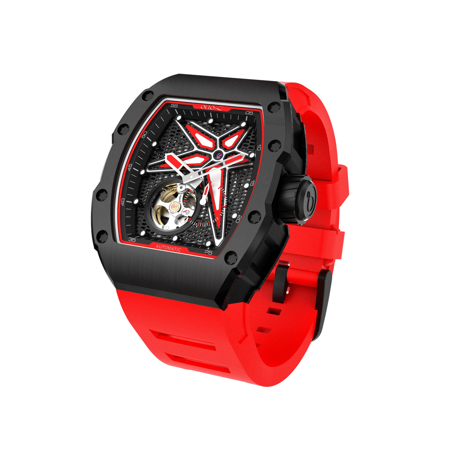 OLTO-8 REEF Skeleton Automatic Watch Red