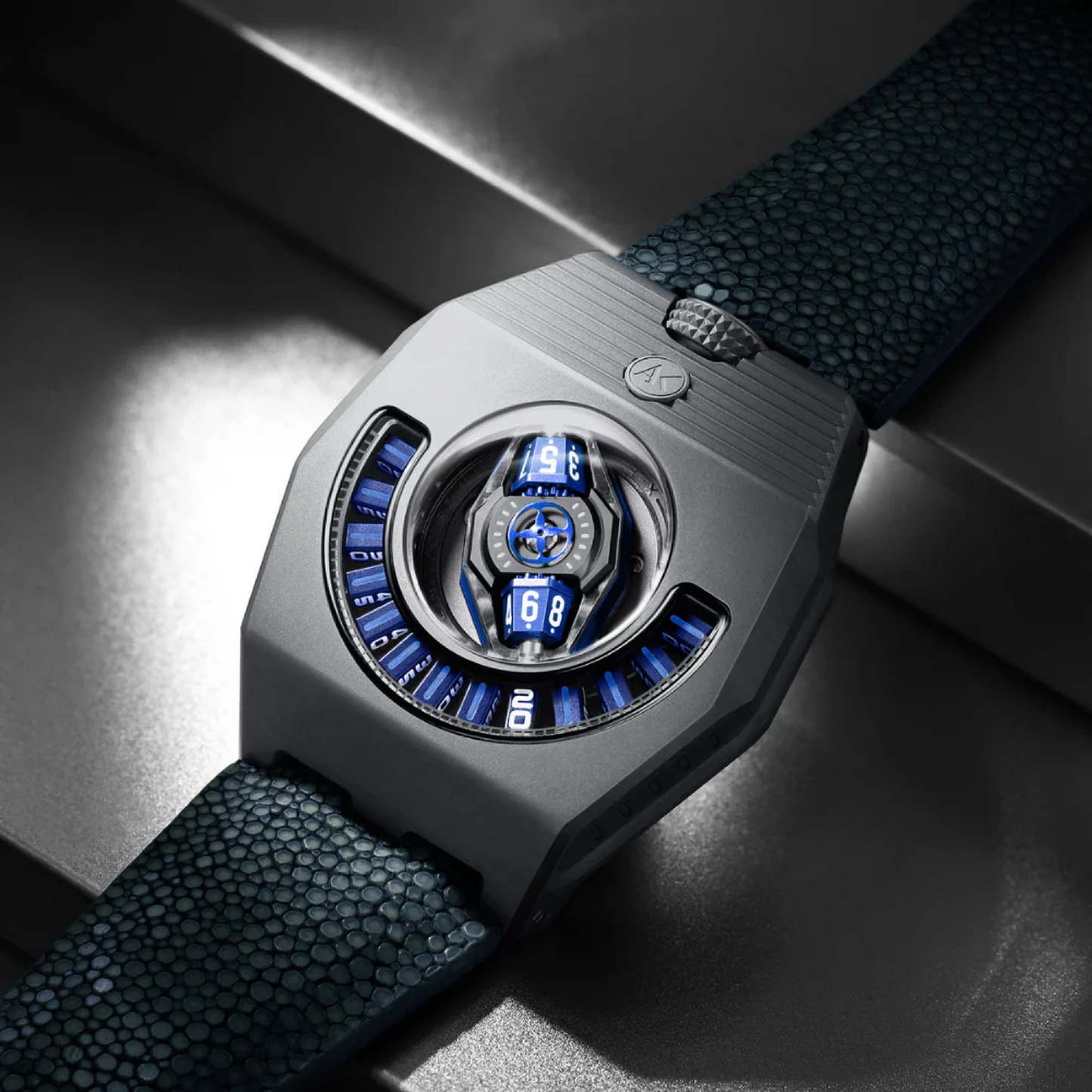 Dark Green Manta Ray Leather Strap for MANTA-X