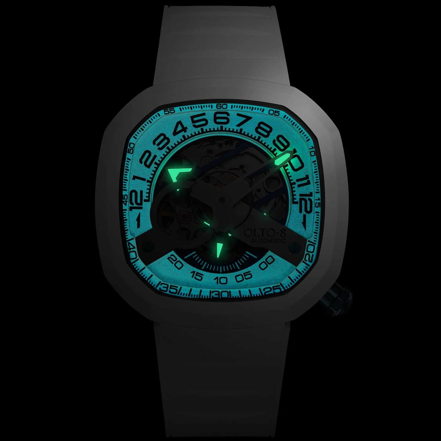 ساعة OLTO-8 INFINITY II RPM أوتوماتيكية بيضاء