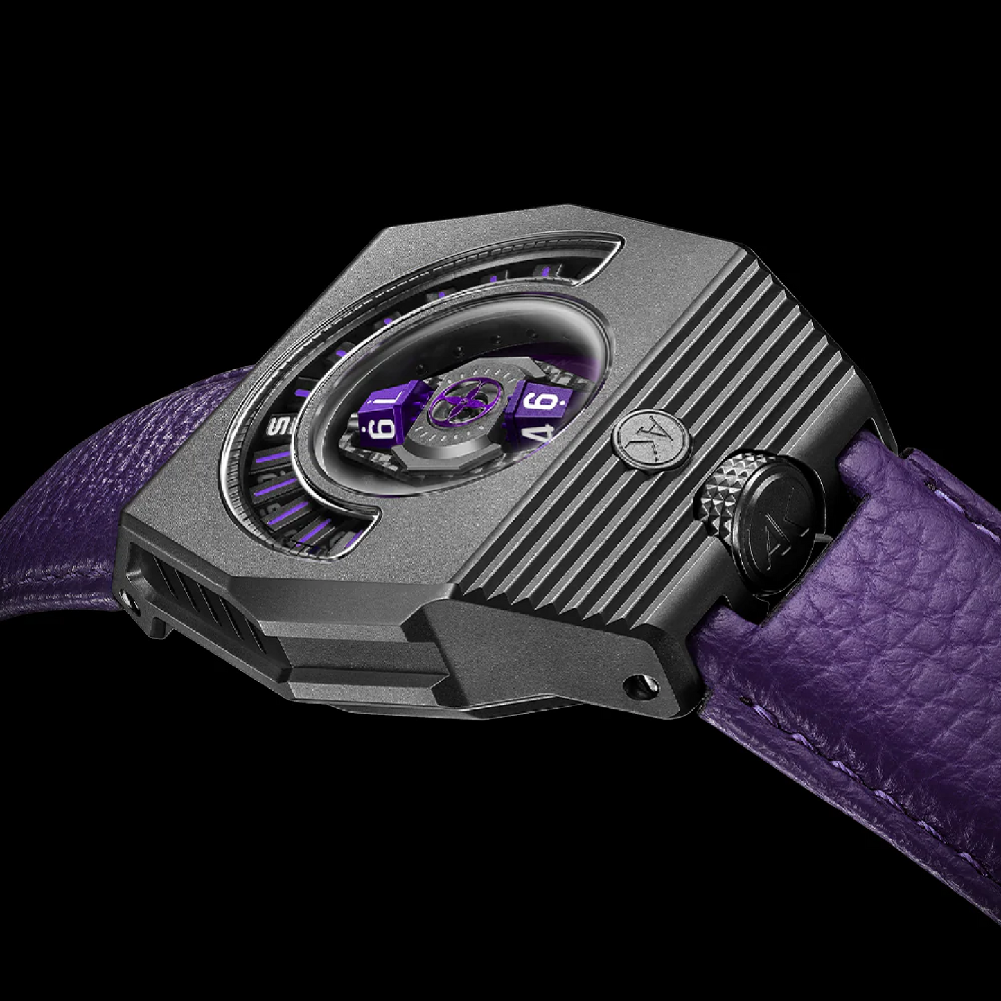 Purple Cowhide Leather Strap for MANTA-X