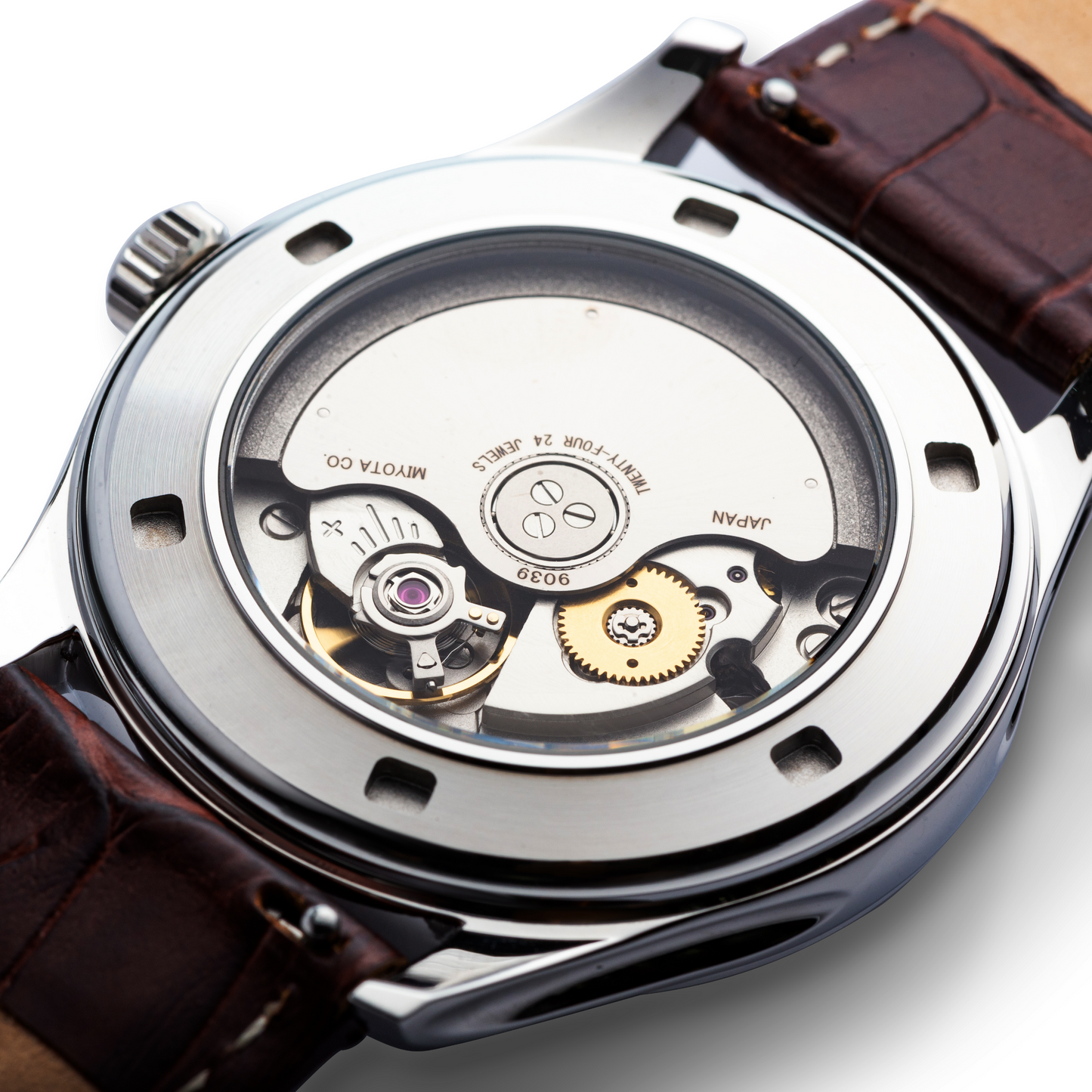 ساعة OLTO-8 ROTO Wandering Hour أوتوماتيكية باللون الأخضر اليشم