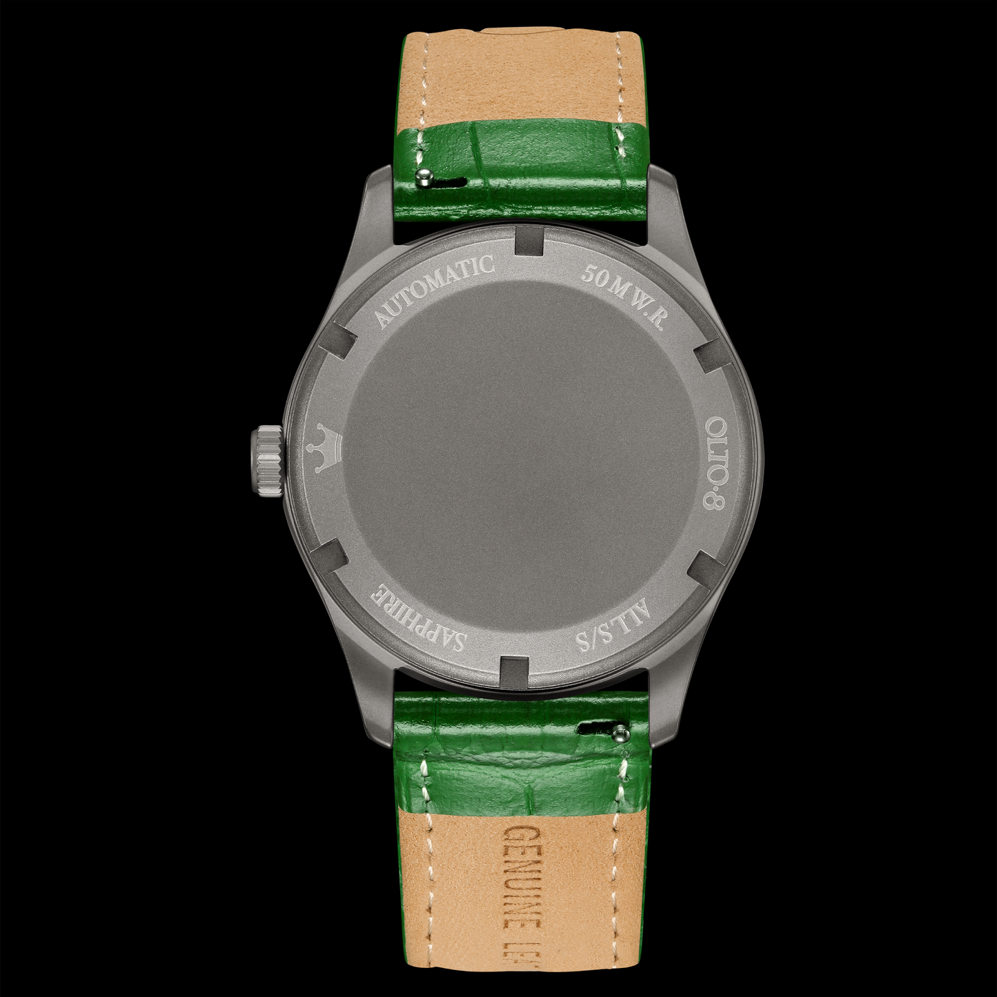 ساعة OLTO-8 KING 3D Satellite Hour Wheel أوتوماتيكية باللون الأخضر اليشم