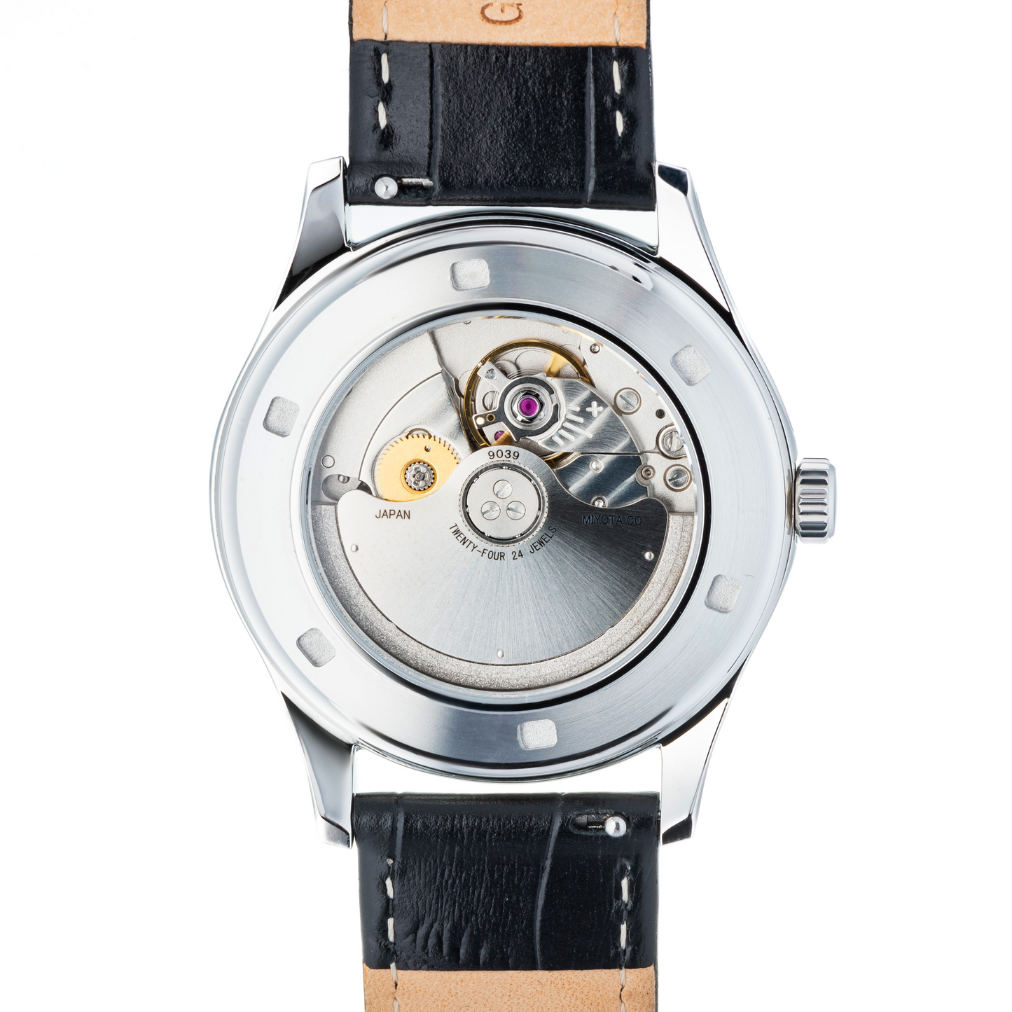 ساعة OLTO-8 ROTO Wandering Hour أوتوماتيكية سوداء منتصف الليل