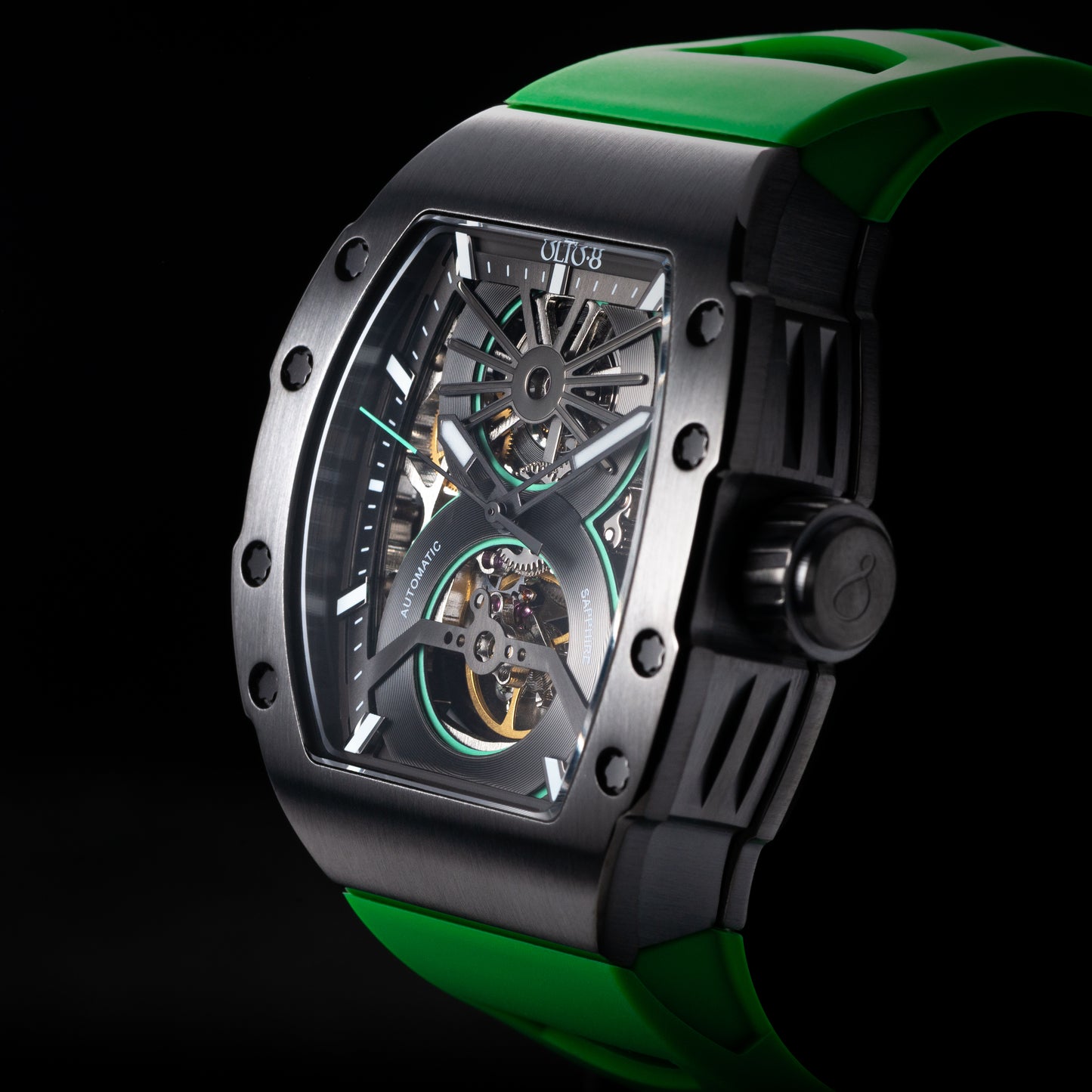 OLTO-8 SHOT Skeleton Automatic Watch Green