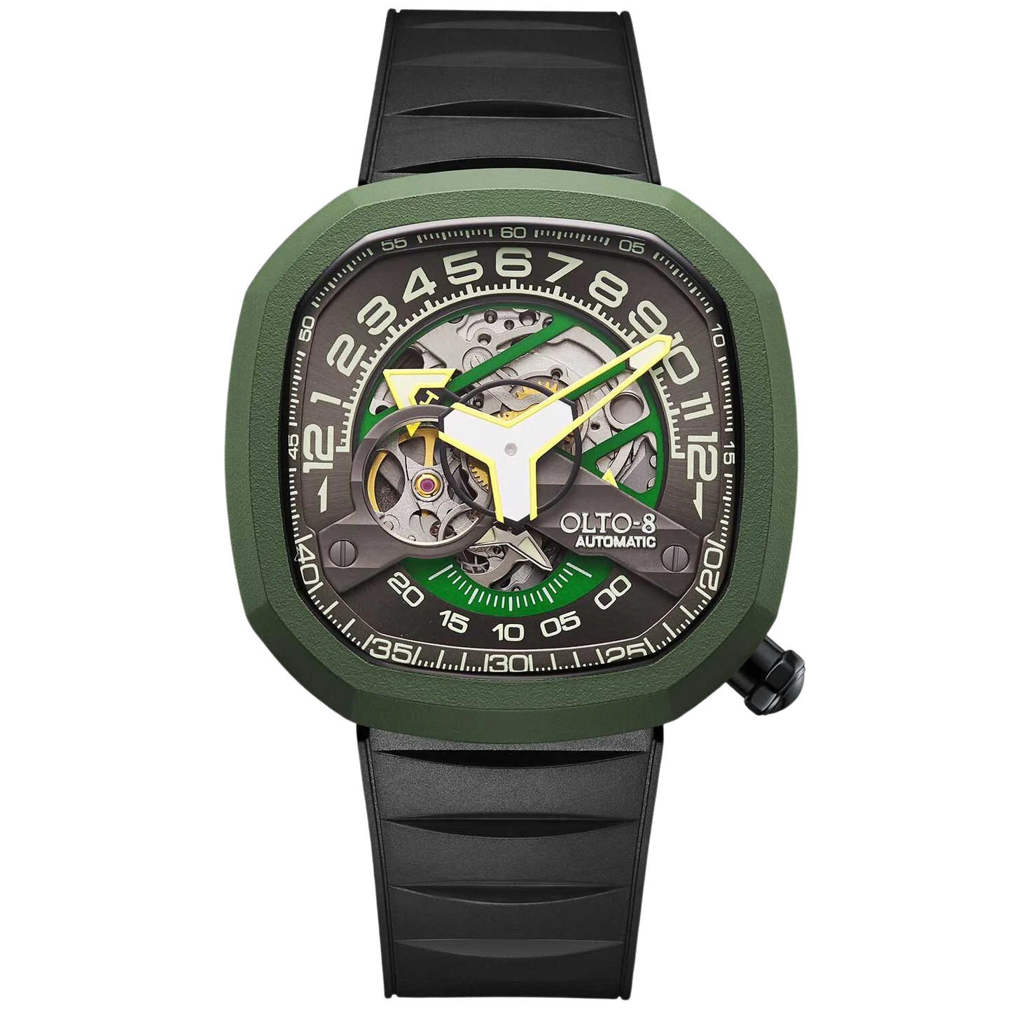 ساعة OLTO-8 INFINITY-II RPM أوتوماتيكية باللون الأخضر