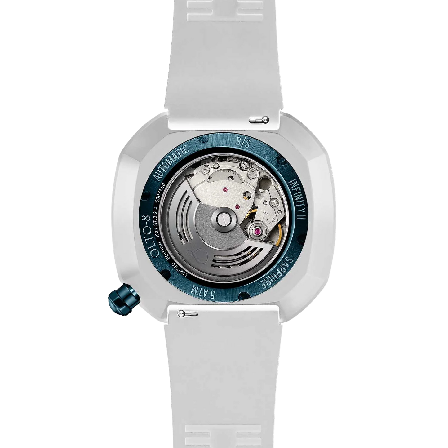 ساعة OLTO-8 INFINITY II RPM أوتوماتيكية بيضاء