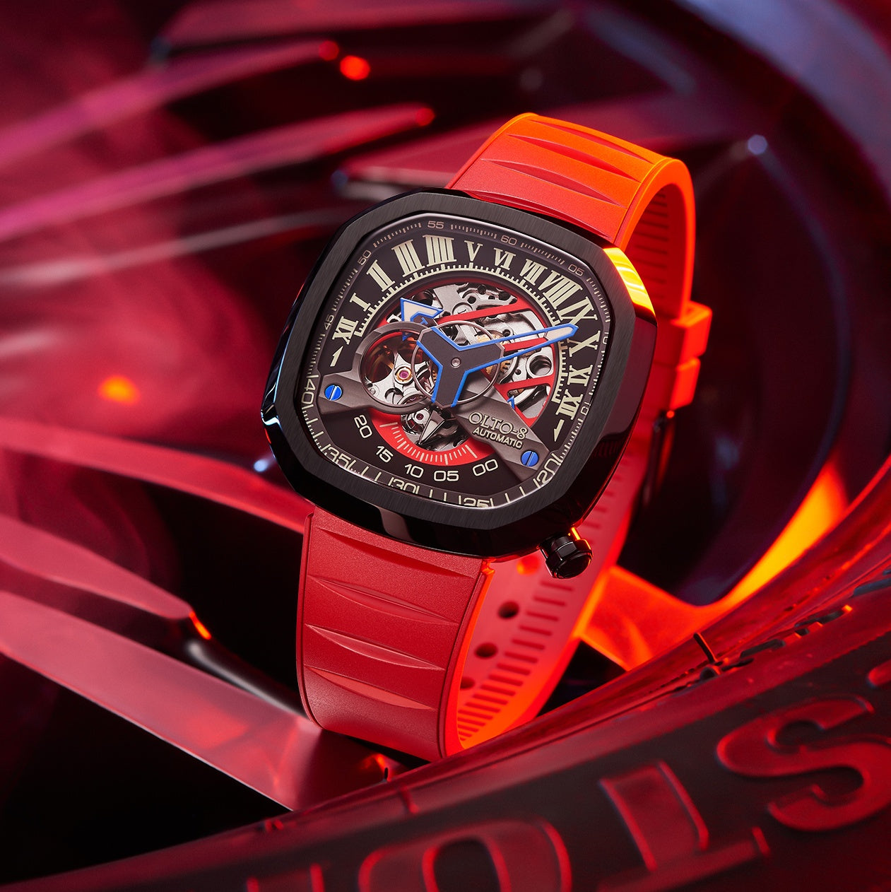 OLTO-8 INFINITY-II RPM-Style Automatic Watch Black