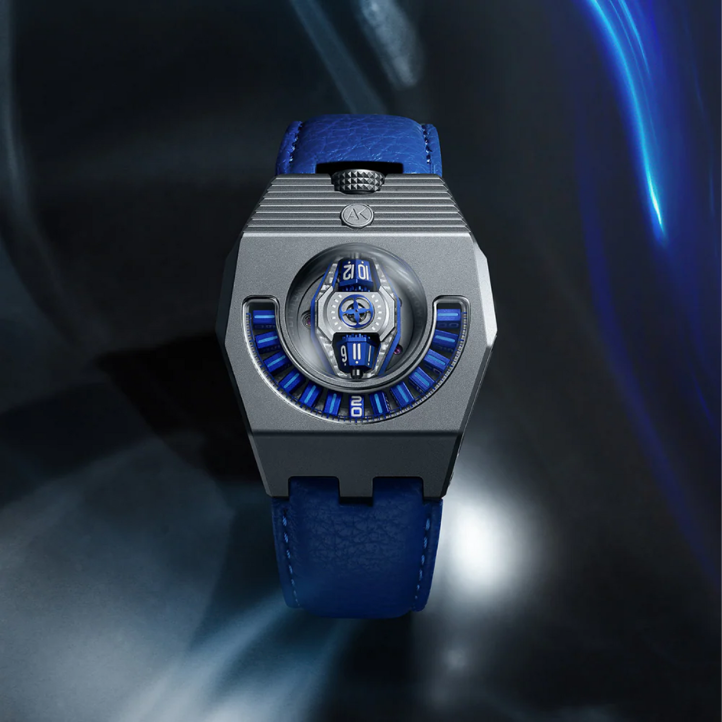 Blue Cowhide Leather Strap for MANTA-X