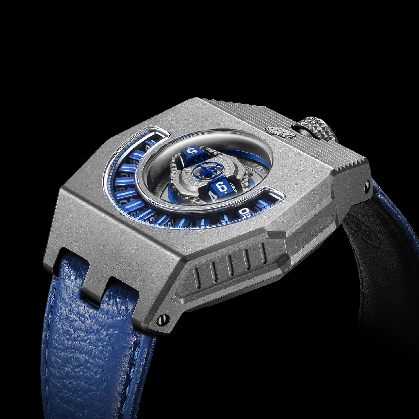 Blue Cowhide Leather Strap for MANTA-X