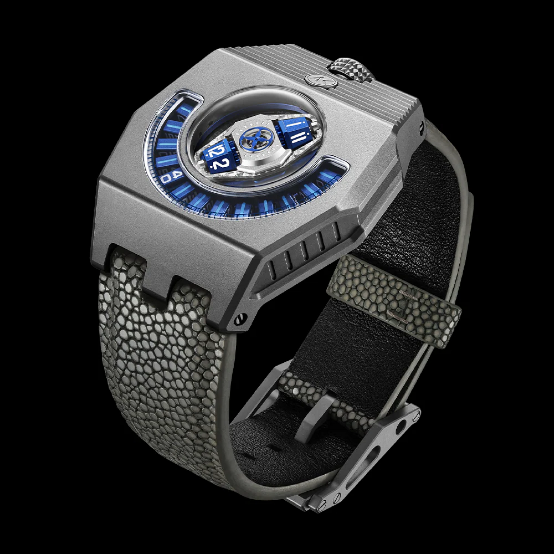 Gray Manta Ray Leather Strap for MANTA-X