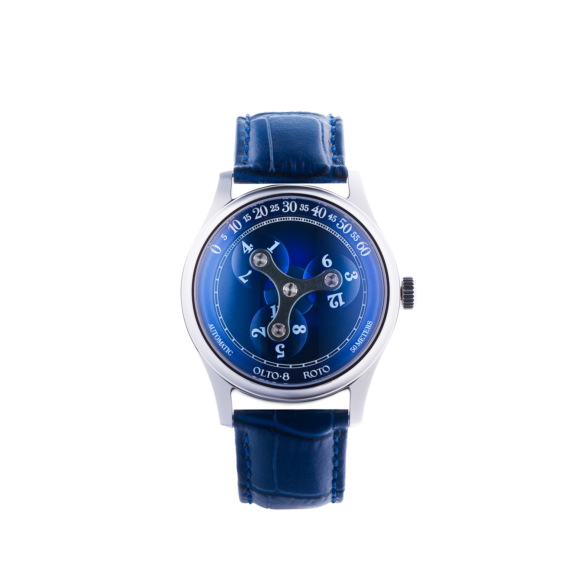 OLTO-8 ROTO Wandering Hour Automatic Watch Ocean Blue