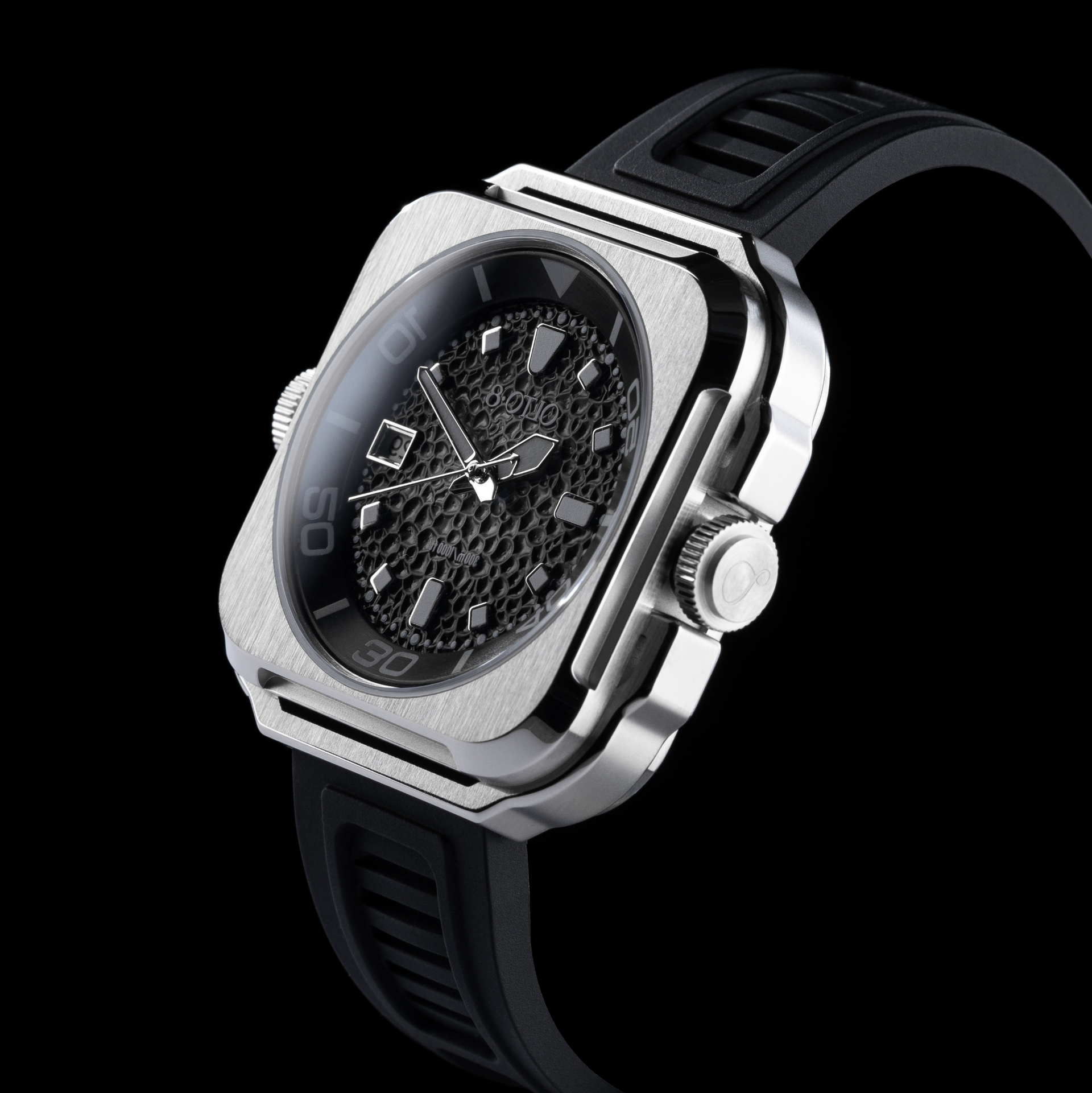 OLTO-8 Coral Steward Diving Automatic Watch Shadow Black