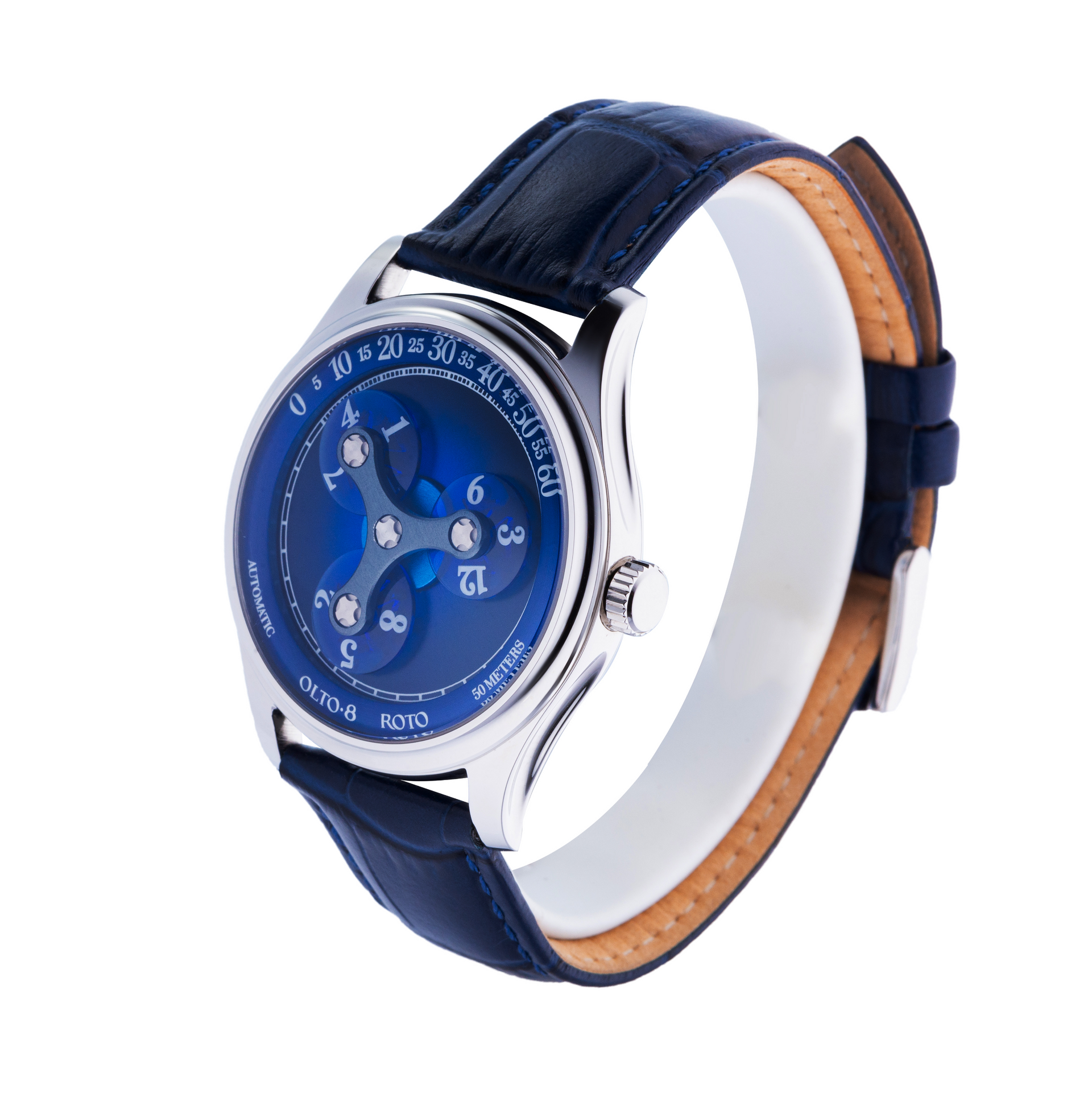 OLTO-8 ROTO Wandering Hour Automatic Watch Ocean Blue