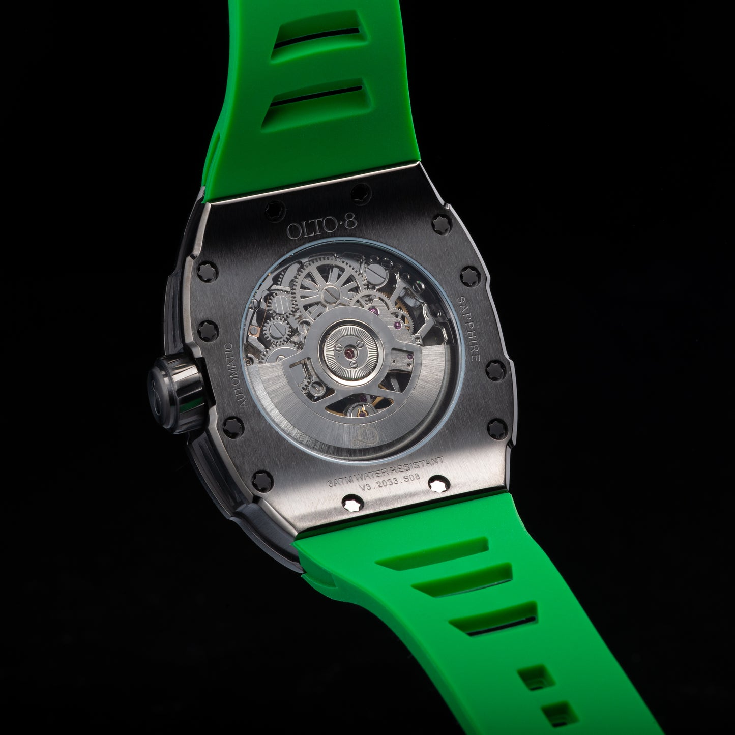 OLTO-8 SHOT Skeleton Automatic Watch Green