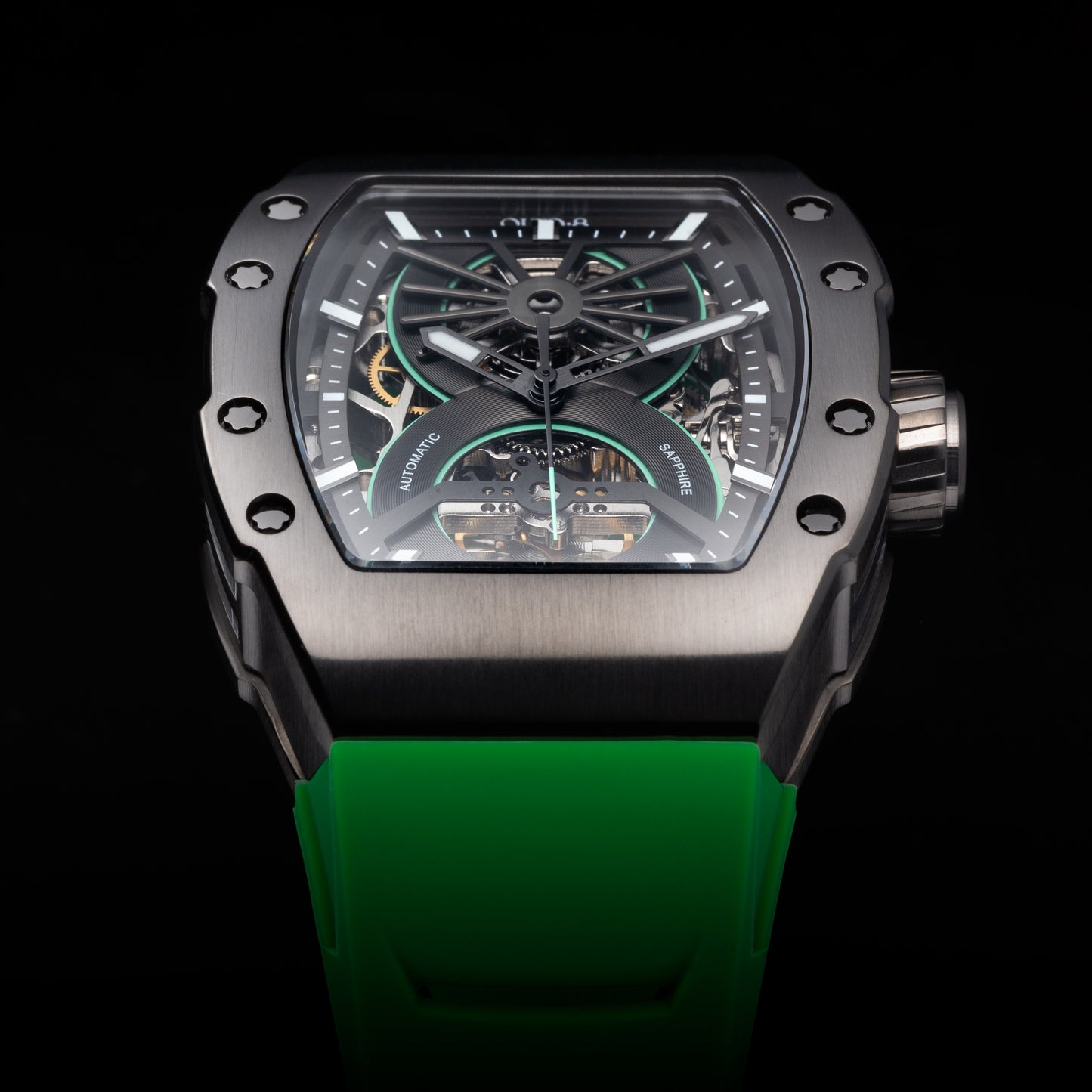 OLTO-8 SHOT Skeleton Automatic Watch Green