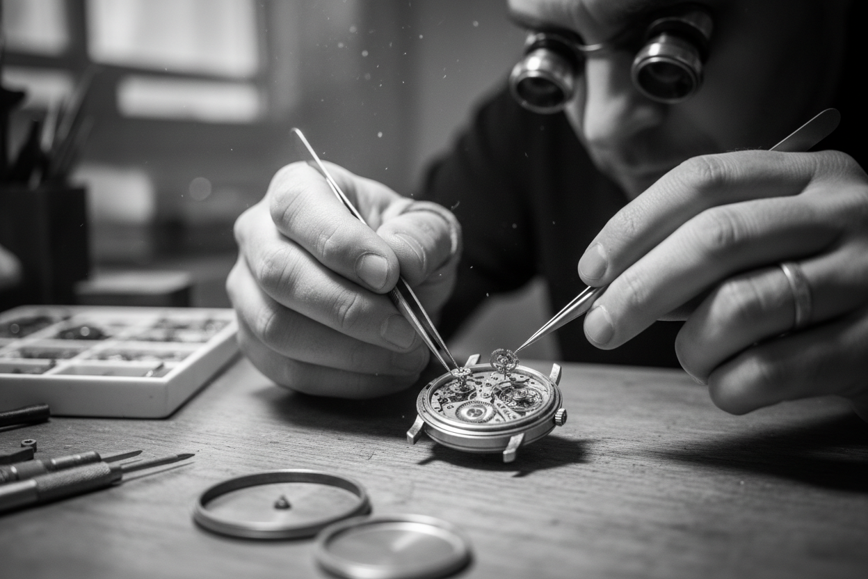 genarat black and white for watchmaker making service for a hand watch make the ratio imahe 1:1