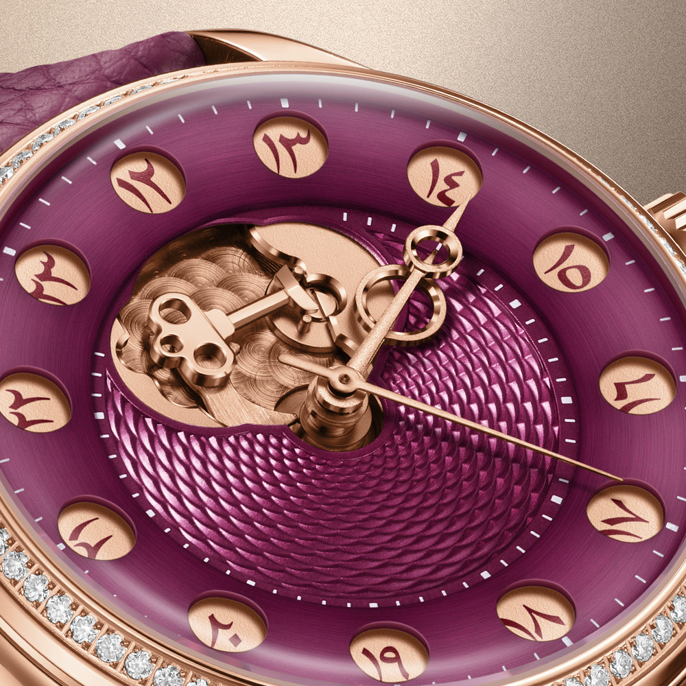 OLTO-8 Chrono Gate Burgundy with Eastern Arabic numerals – view 4