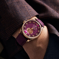 OLTO-8 Chrono Gate Burgundy with Eastern Arabic numerals – view 5